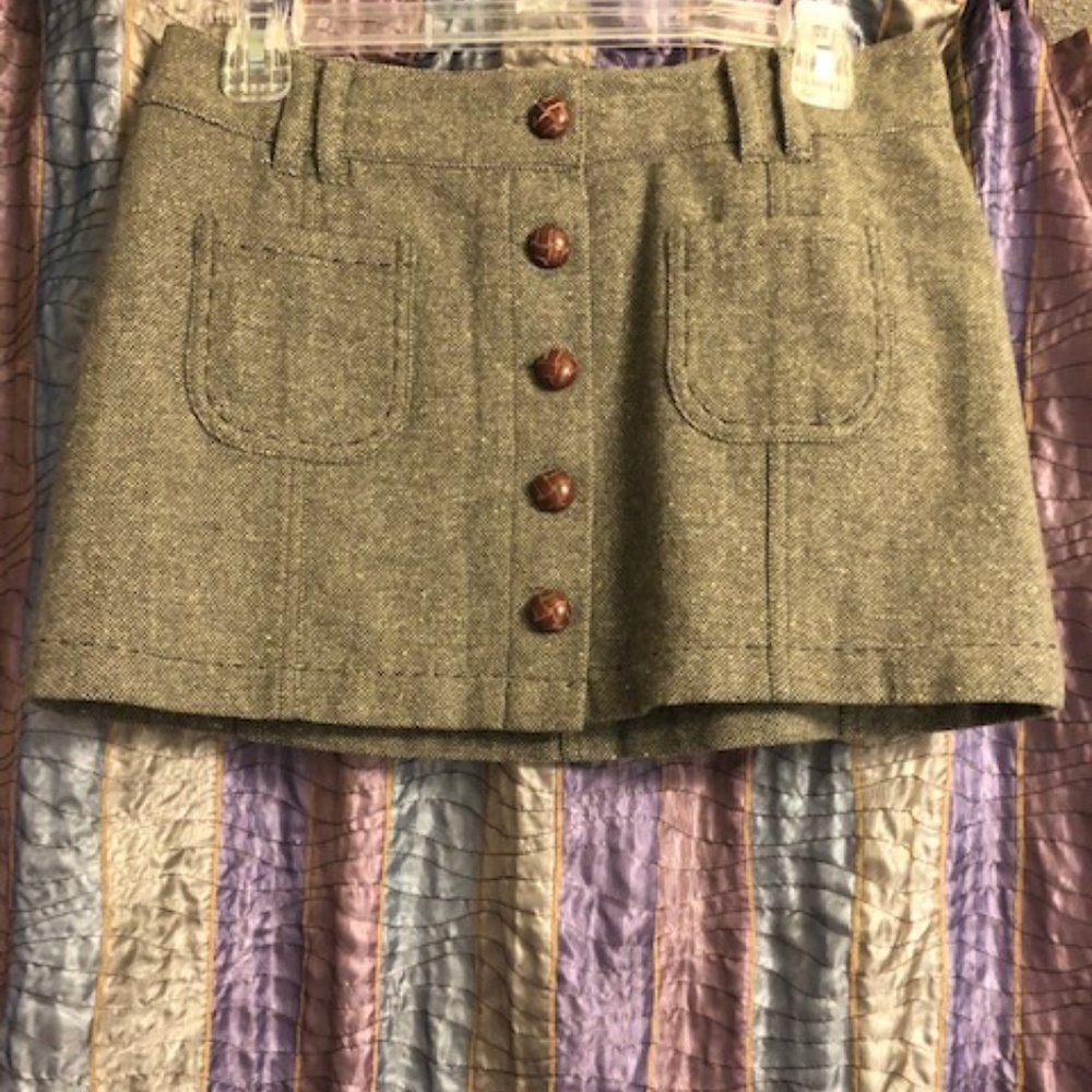 American Outfitters Olive Green Mini Skirt
